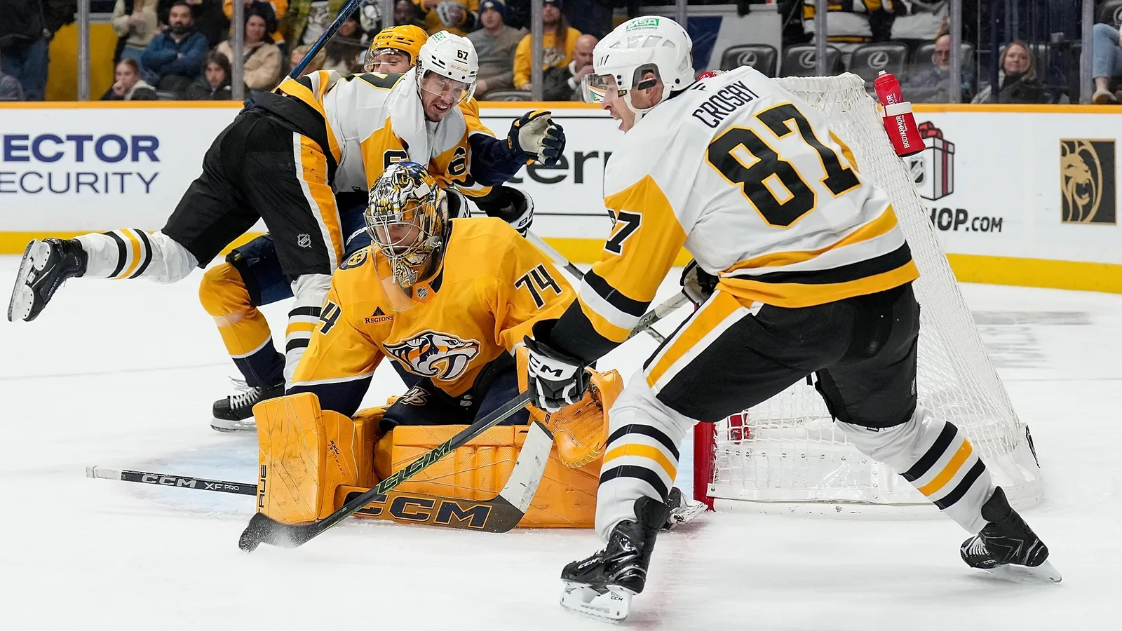 Crosby's slump-buster sparks comeback, OT win taken in Nashville, Tenn. (Top story). Photo by GETTY